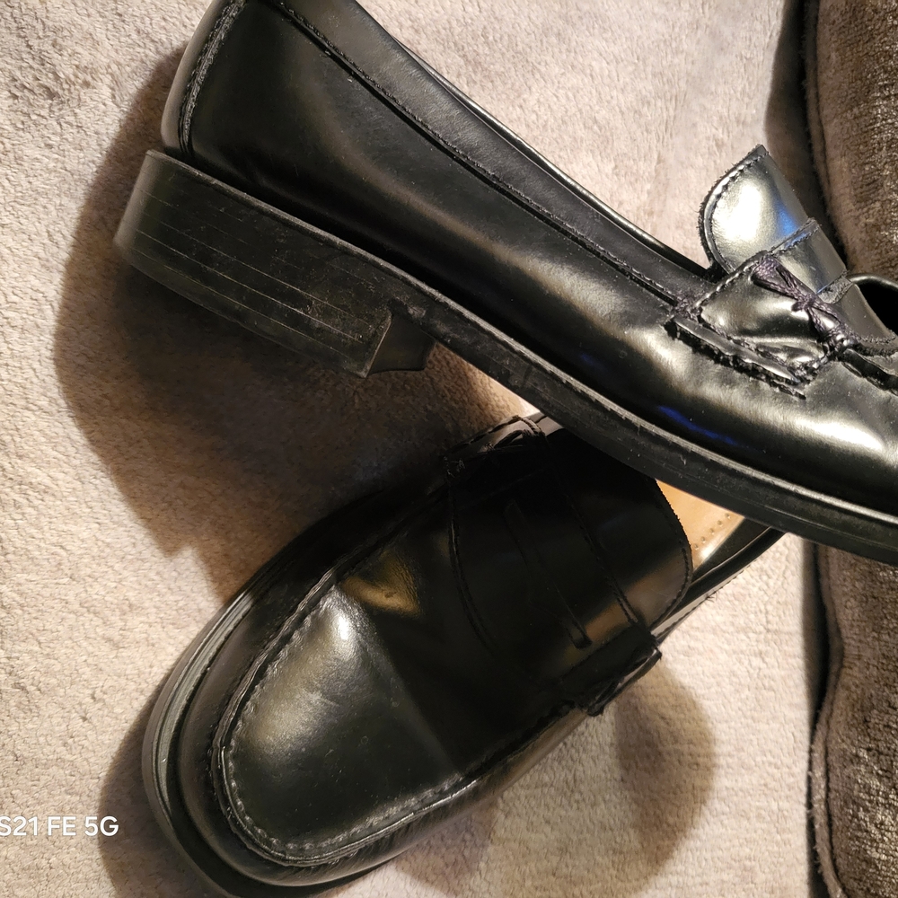 Bass Black Leather Classic Penny Loafers - Picture 3 of 5